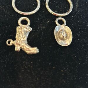 Cowboy Boots & Hat Charms for Hoop Earrings-Boutique